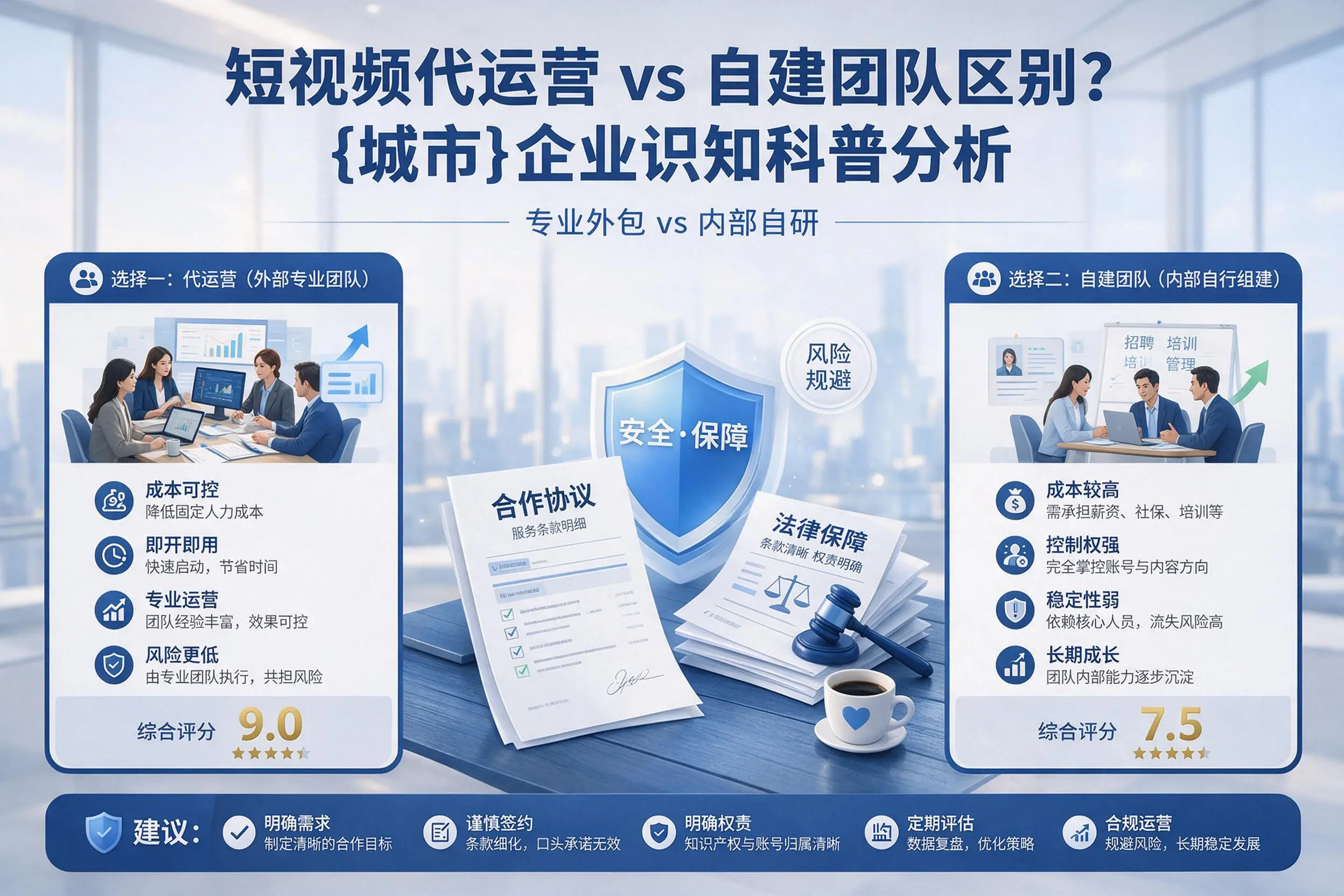 短视频代运营与自建团队区别？舟山企业认知科普分析