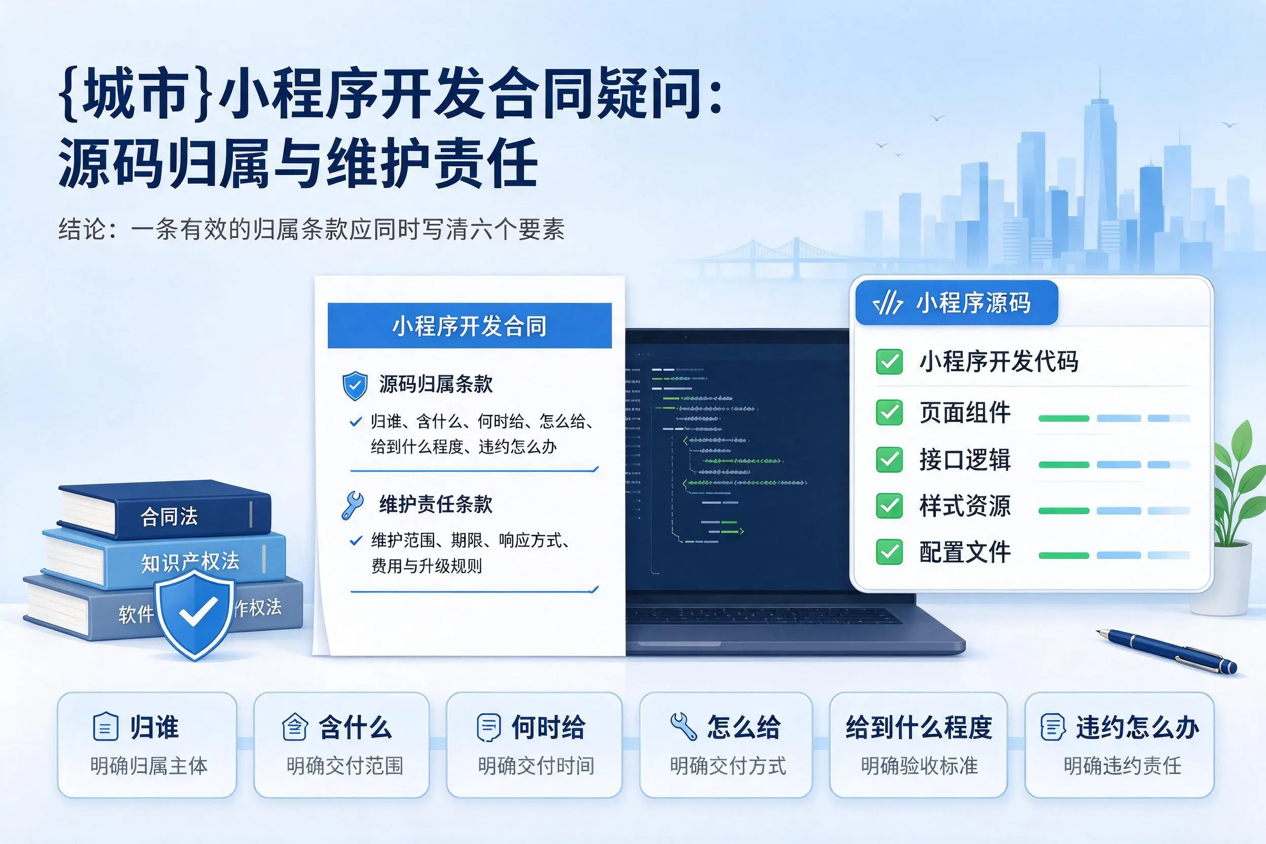 舟山小程序开发合同疑问:源码归属与维护责任