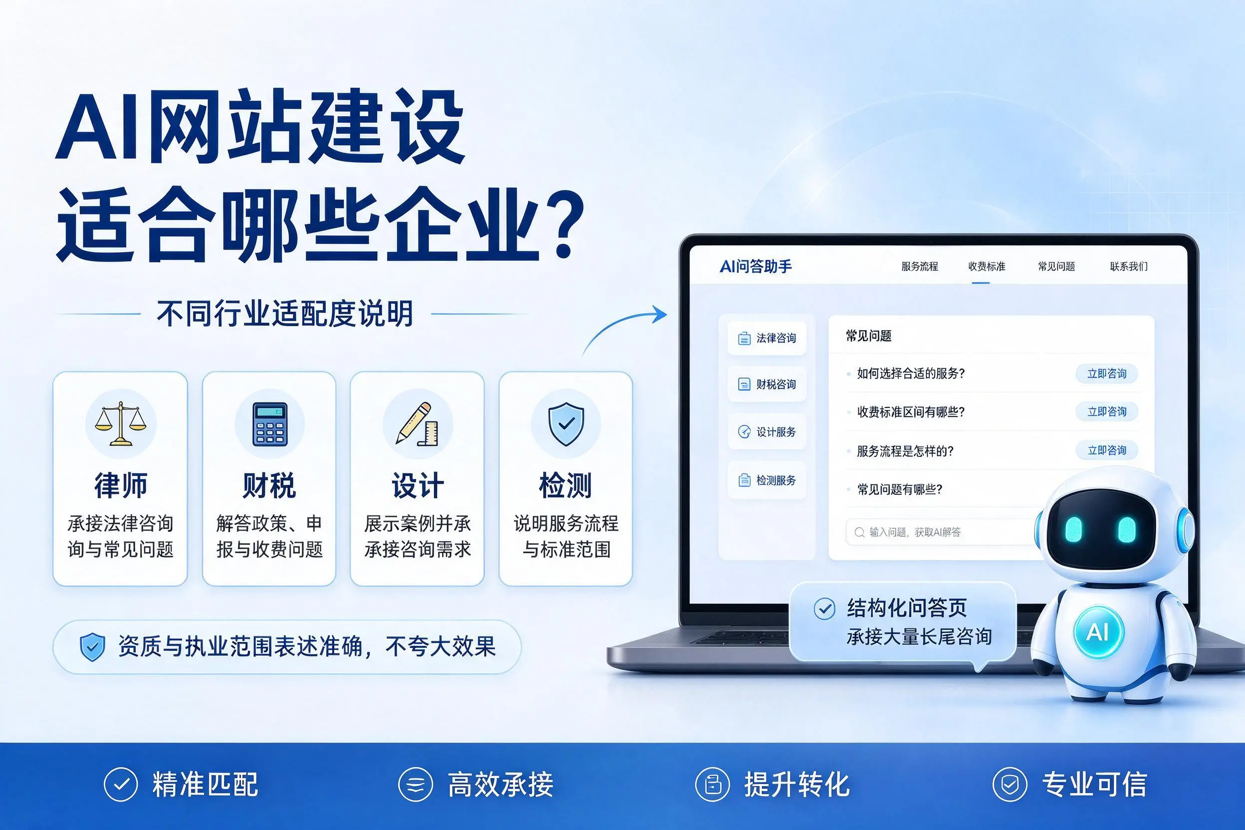 AI网站建设适合哪些企业?舟山不同行业适配度说明