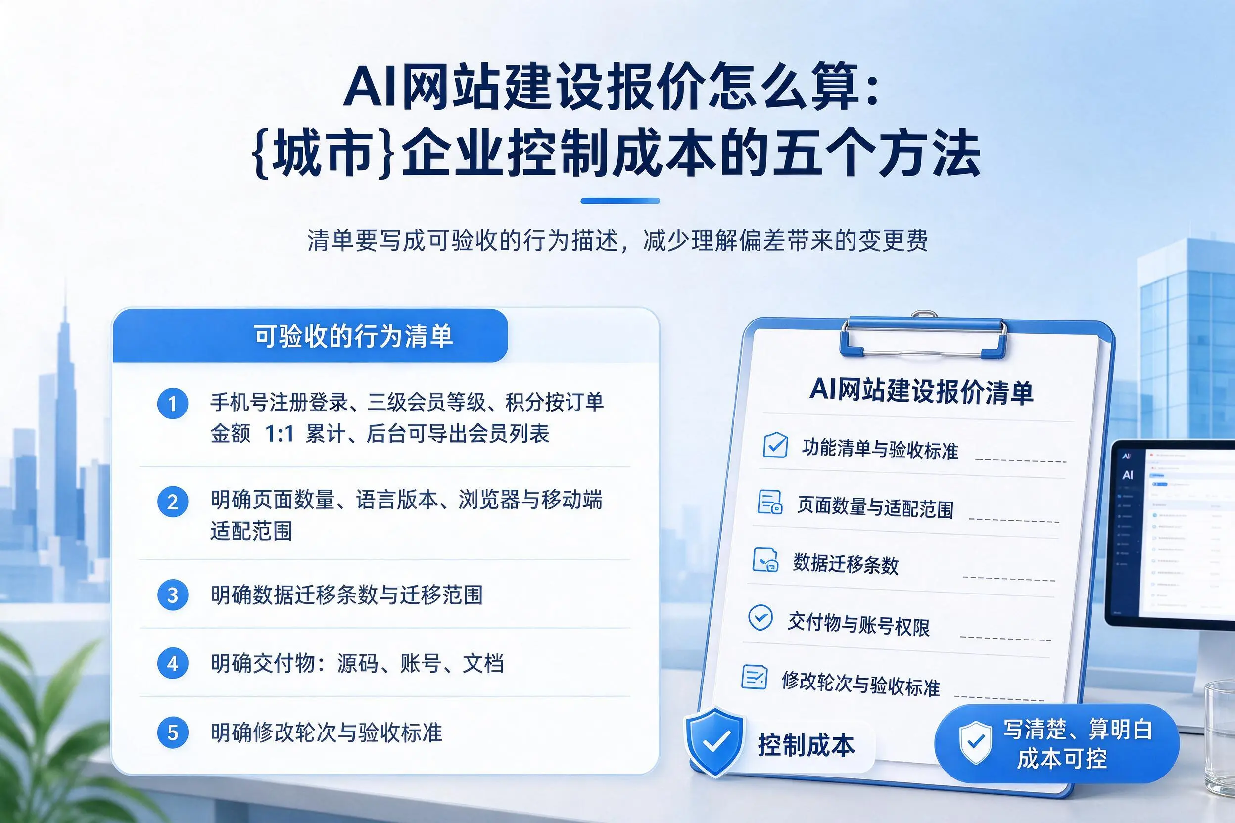 AI网站建设报价怎么算:舟山企业控制成本的五个方法
